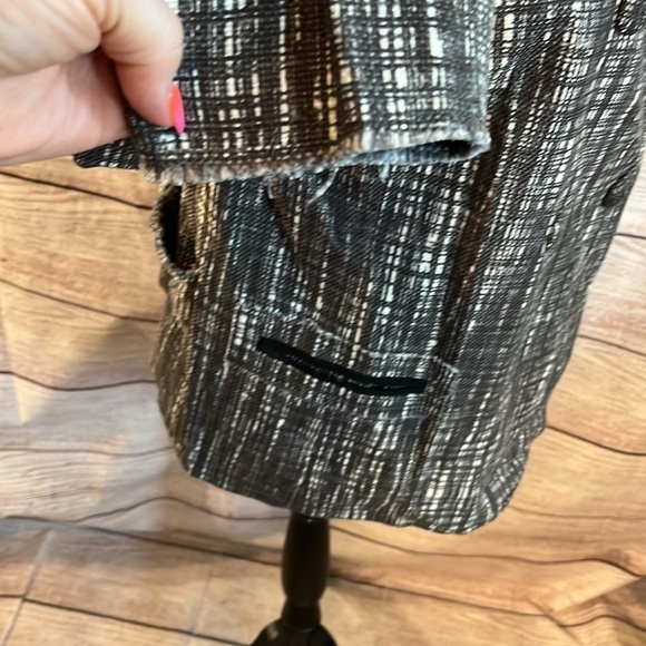 J Crew Contessa Blazer Tweed Double Breasted Raw Edges Size 8 Cotton - Picture 3 of 11